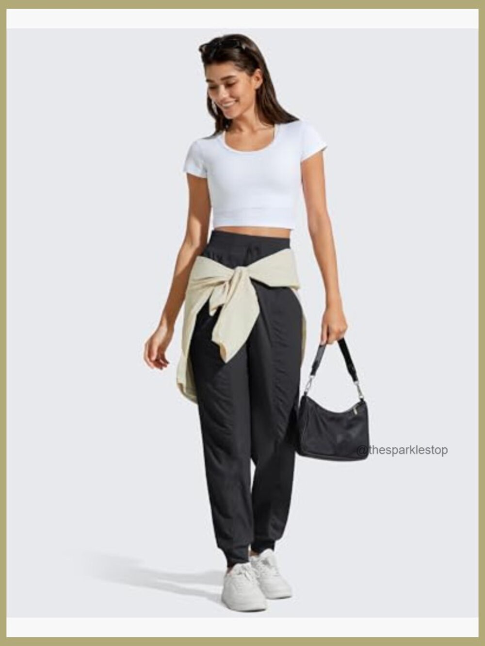 Lightweight Track Pants with Pockets Drawstring Joggers Athletic Travel - Picture 5 of 7